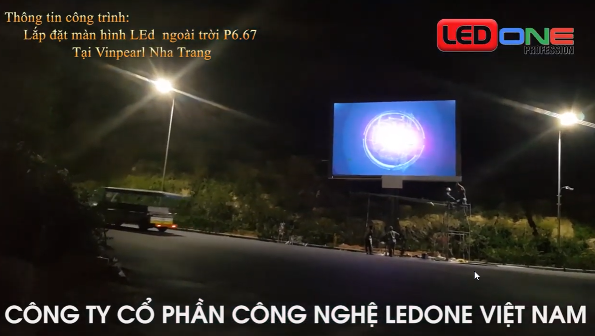 Công trình thi công màn hình Led ngoài trời P6.67 tại khu Resort Vinpearl Nha Trang