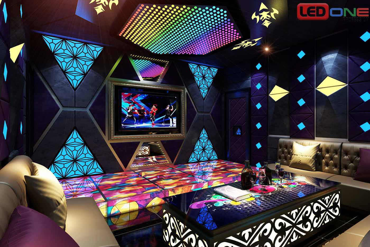 Màn hình LED cho quán Bar, karaoke cho không gian quán đẹp và đẳng cấp