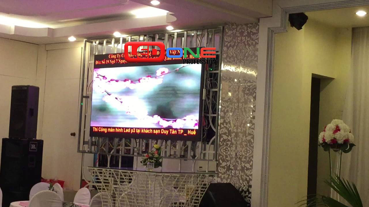 Màn hình Led P4 thi công tại khách sạn Duy Tân - TP. Huế