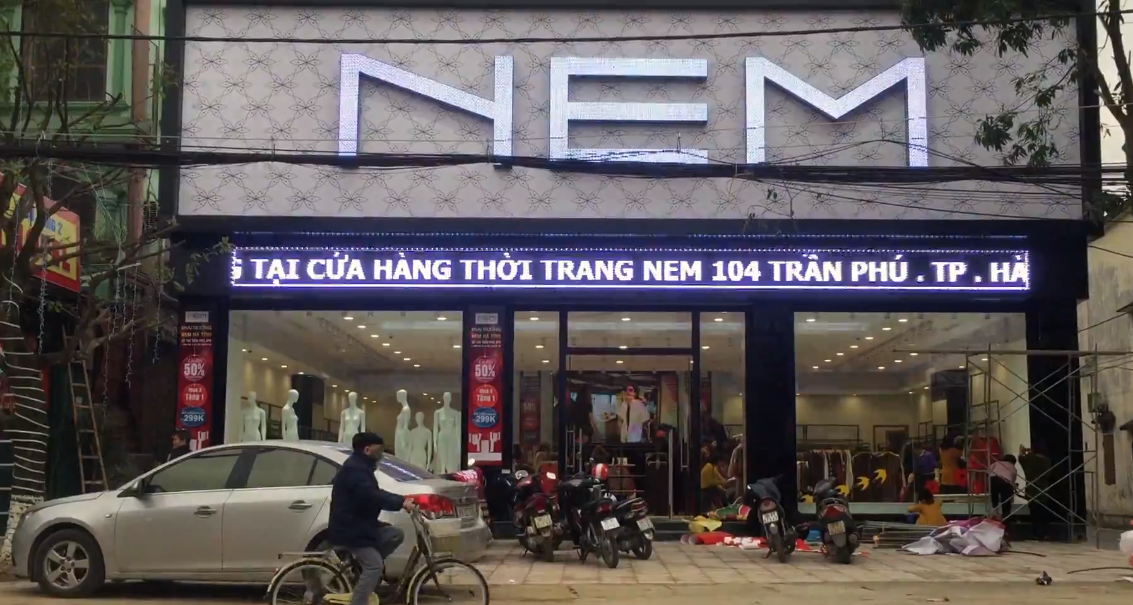 biển LED quảng cáo cho toàn bộ hệ thống cửa hàng thời trang NEM tại Việt Nam