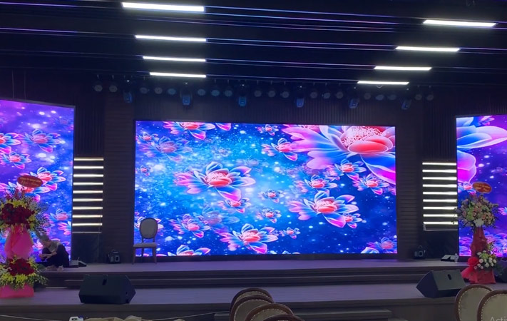 màn hình LED p2 trong nhà tại KDDT Phương Đông, vân đồn, Quảng Ninh