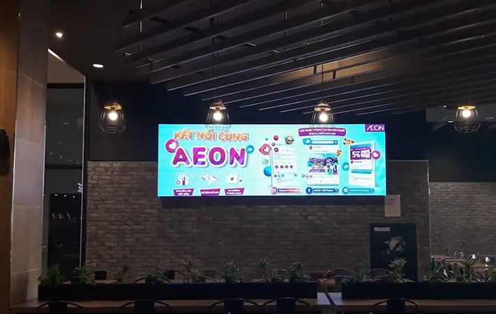 màn hình led p3 tại khu ăn uống aeon mall hải phòng