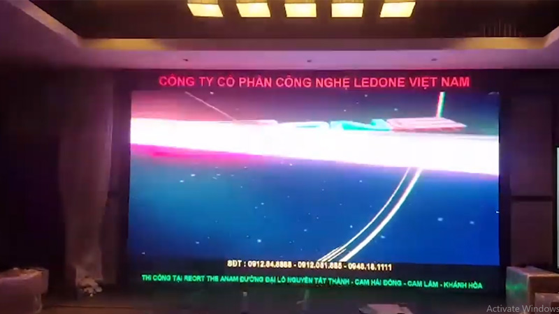 Thi công màn hình LED hội trường tại Resort The Anam, Khánh Hòa