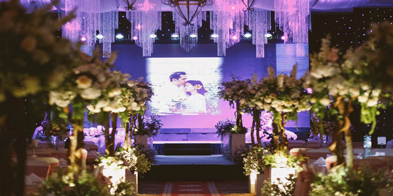 Màn hình LED tiệc cưới bắt mắt