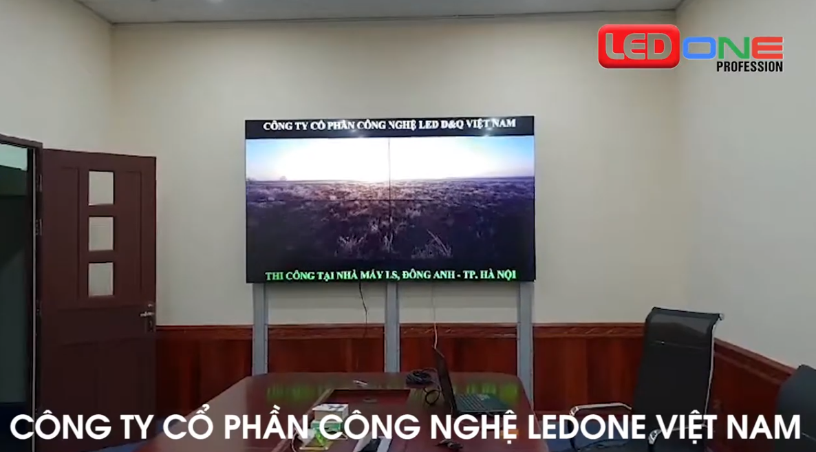 Thi công lắp đặt 4 màn hình ghép 46 inh tại Công ty LS ELECTRIC Việt Nam