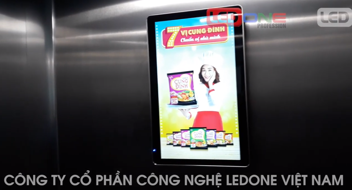 Thi công lắp đặt màn hình quảng cáo thang máy 22 inch tại Tô Hiến Thành