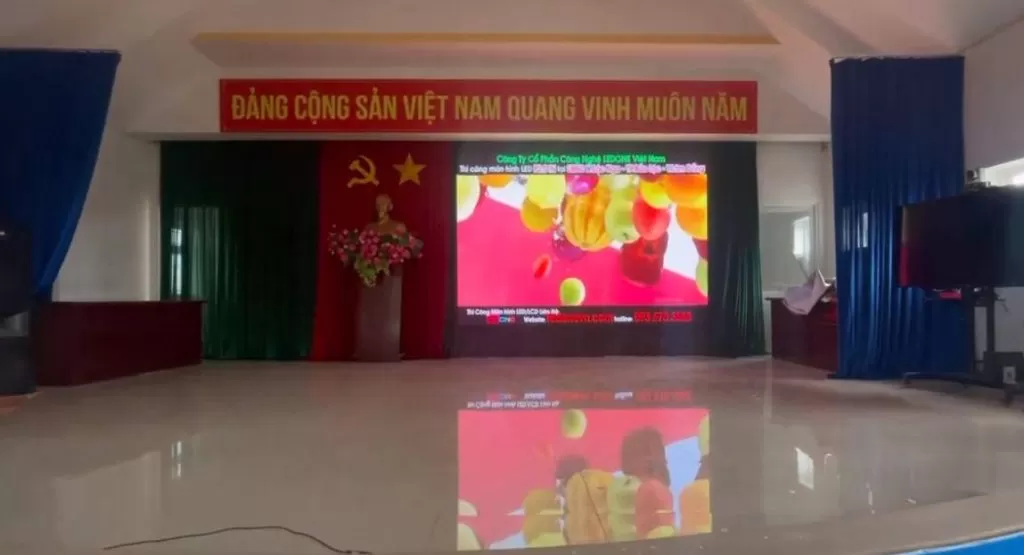 Thi công màn hình LED P2.5 UBND xã Lộc Nga, Bảo Lộc, Lâm Đồng