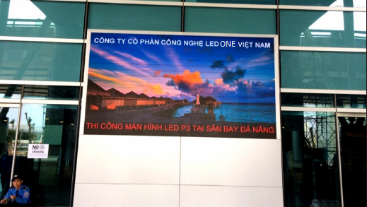 Thi công màn hình LED P3 ngoài trời tại sân bay Đà Nẵng