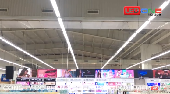 Thi công màn hình LED P3 quảng cáo tại siêu thị Big C Cần Thơ