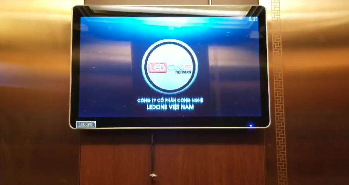 Thi công màn hình quảng cáo thang máy sắc nét tại Công ty Trường Hà, Tp Hà Nội